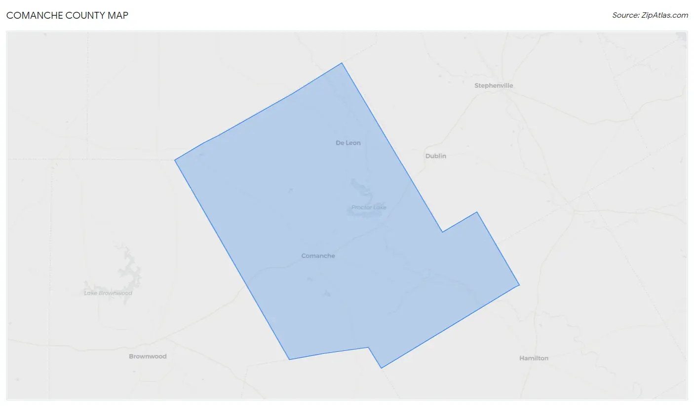 Comanche County Map