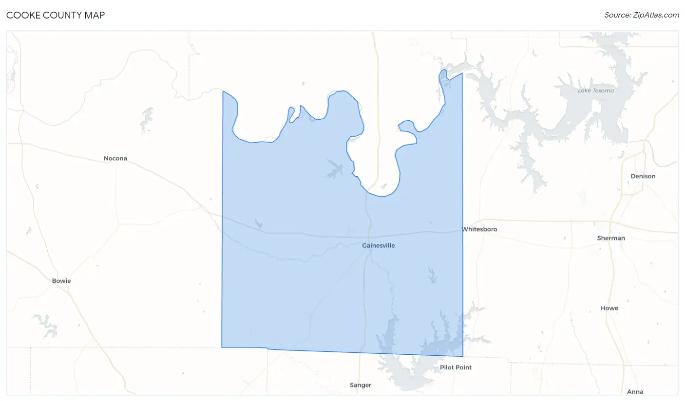 Cooke County Map