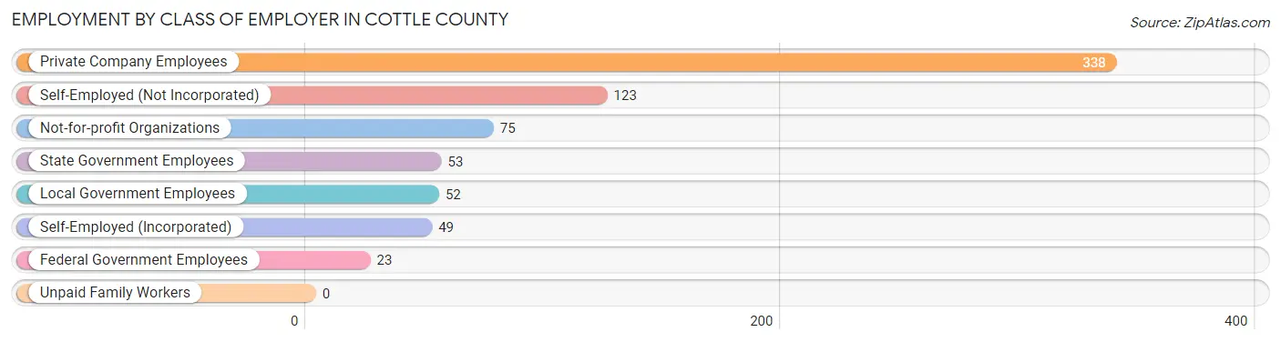 Employment by Class of Employer in Cottle County