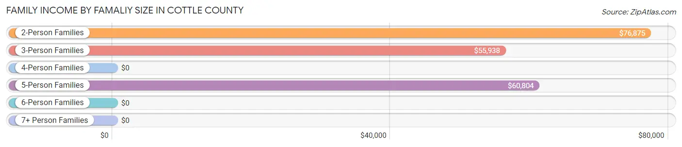Family Income by Famaliy Size in Cottle County