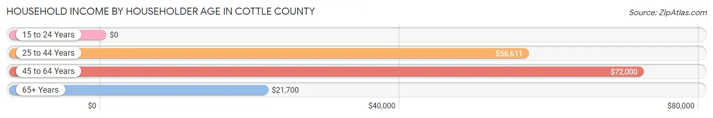 Household Income by Householder Age in Cottle County
