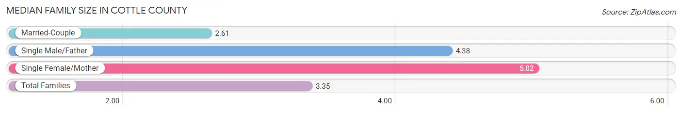 Median Family Size in Cottle County