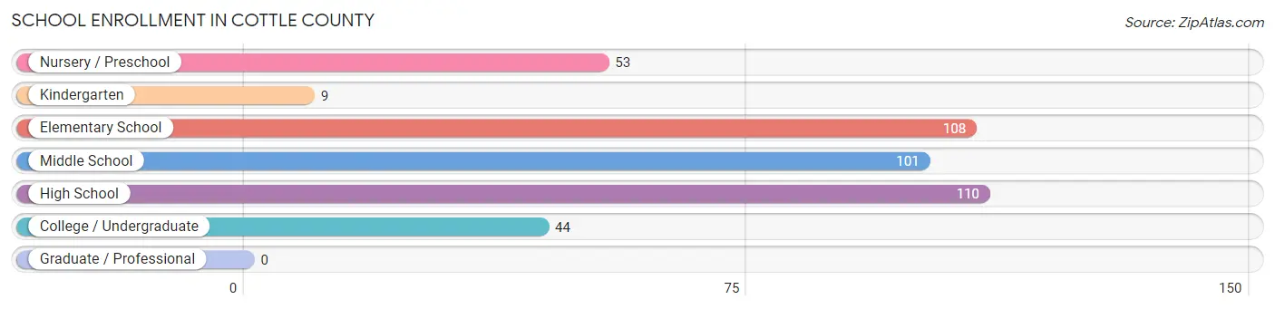 School Enrollment in Cottle County