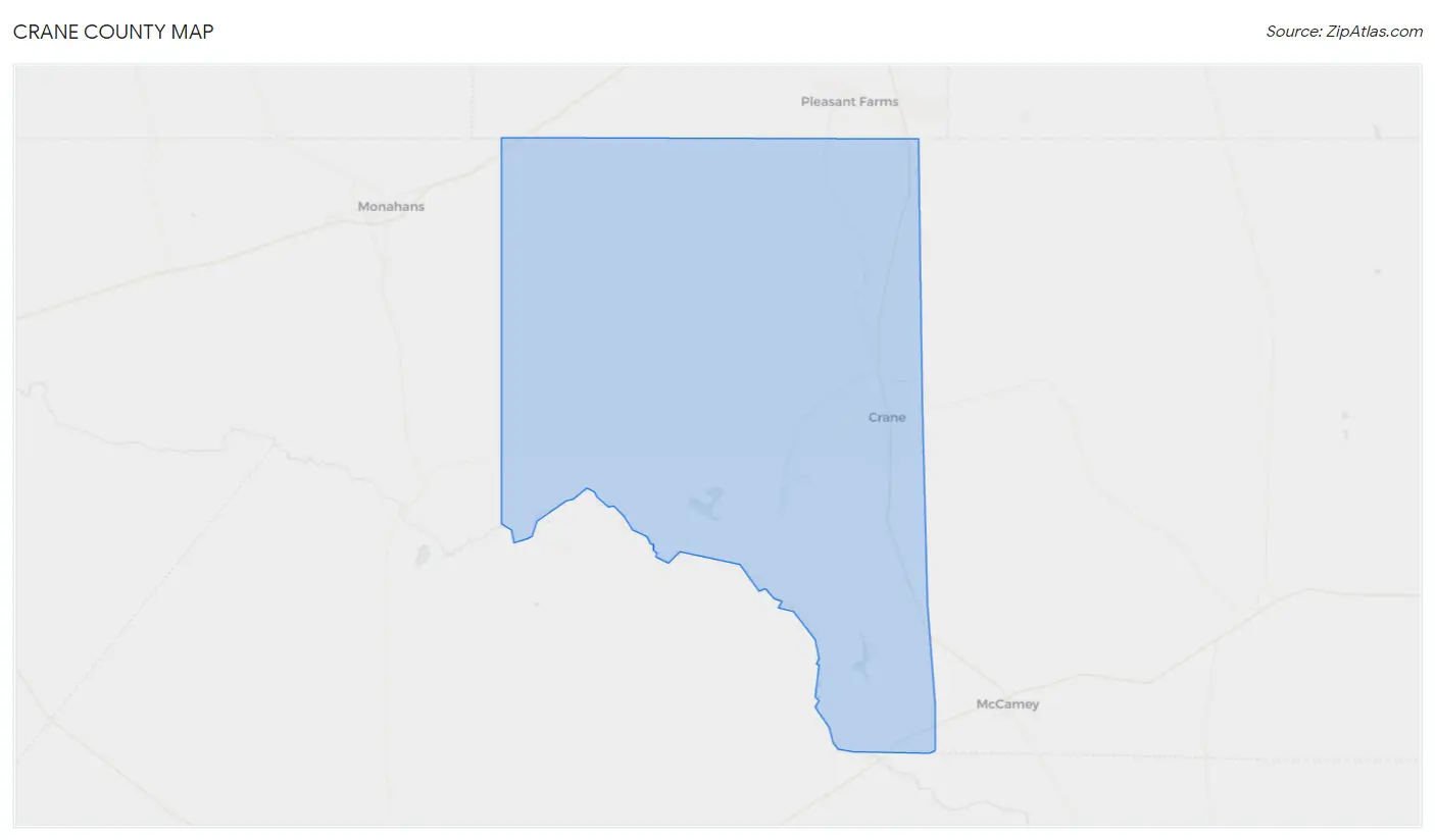 Crane County Map