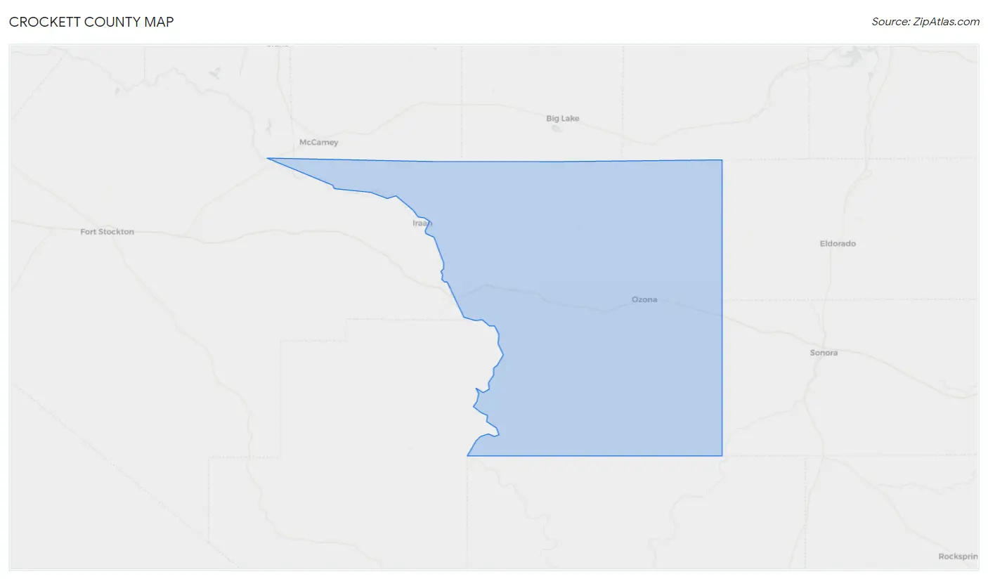 Crockett County Map
