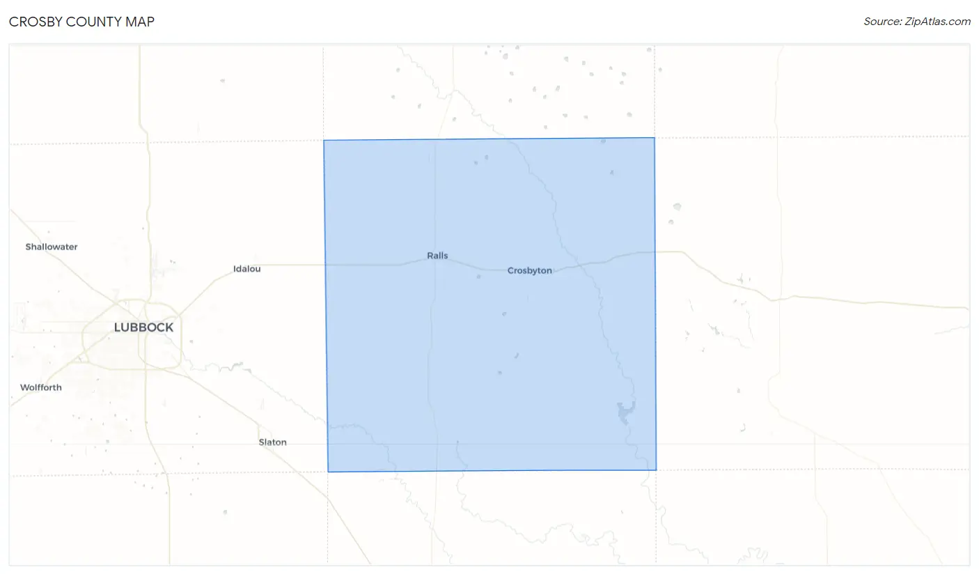 Crosby County Map