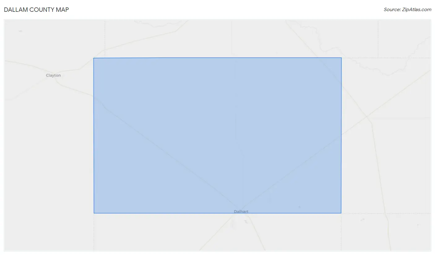 Dallam County Map