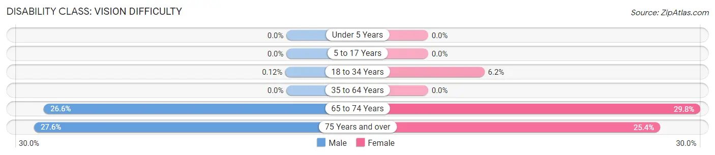 Disability in Dallam County: <span>Vision Difficulty</span>