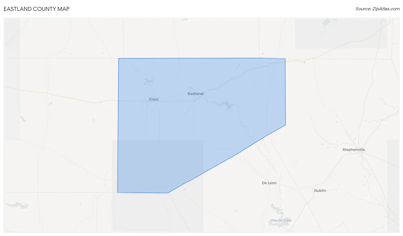 Eastland County Map