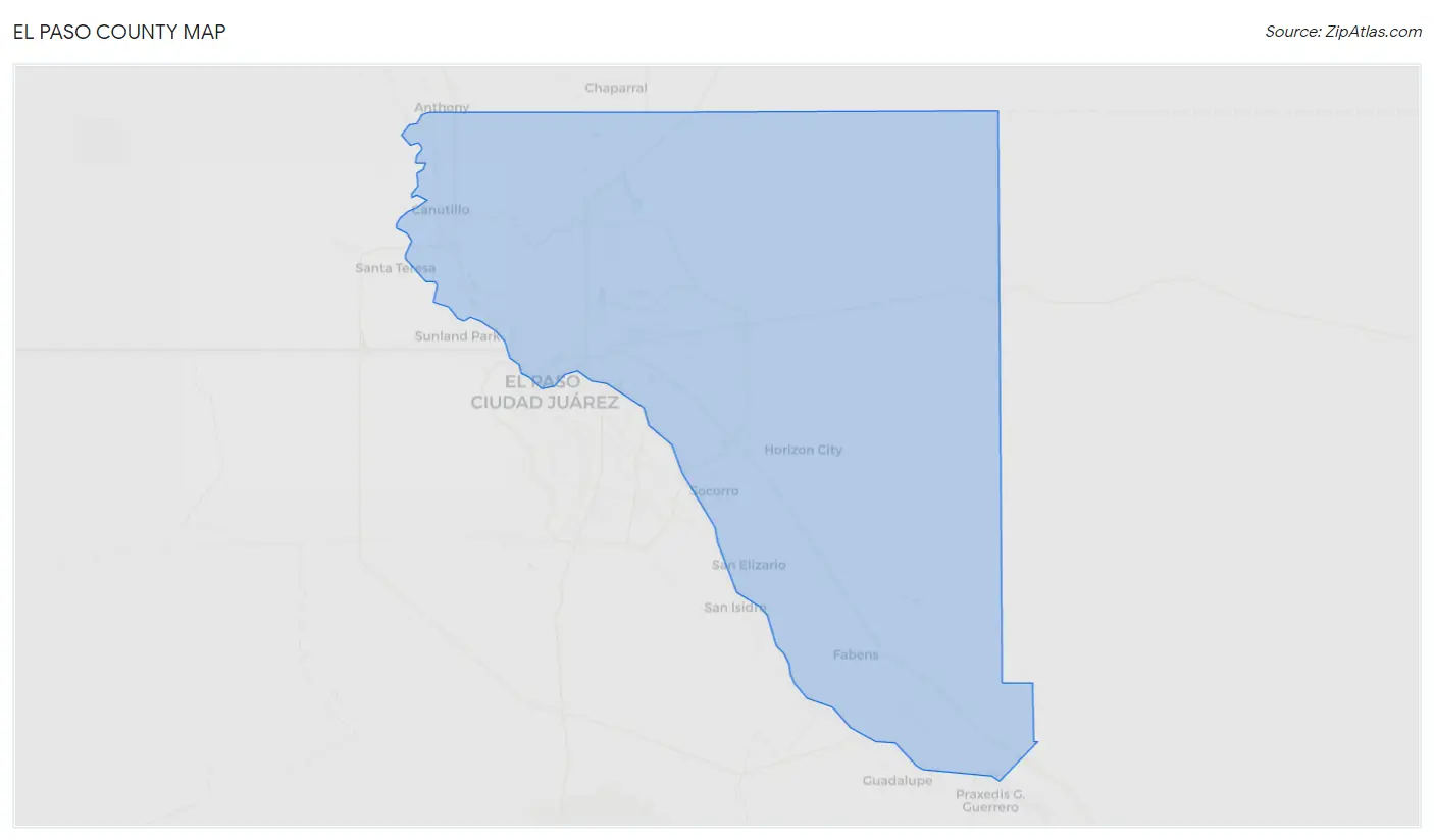 El Paso County Map