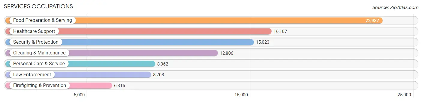 Services Occupations in El Paso County