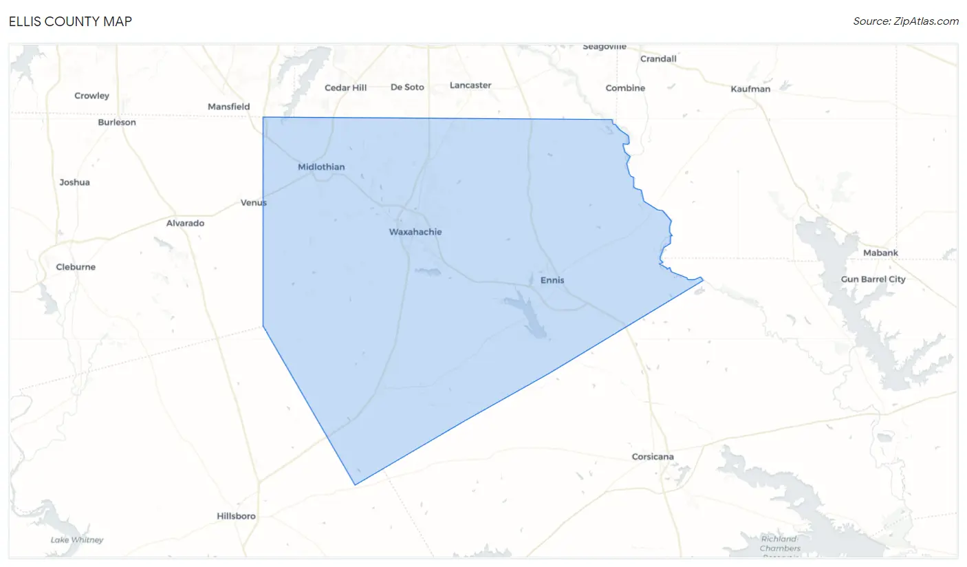 Ellis County Map