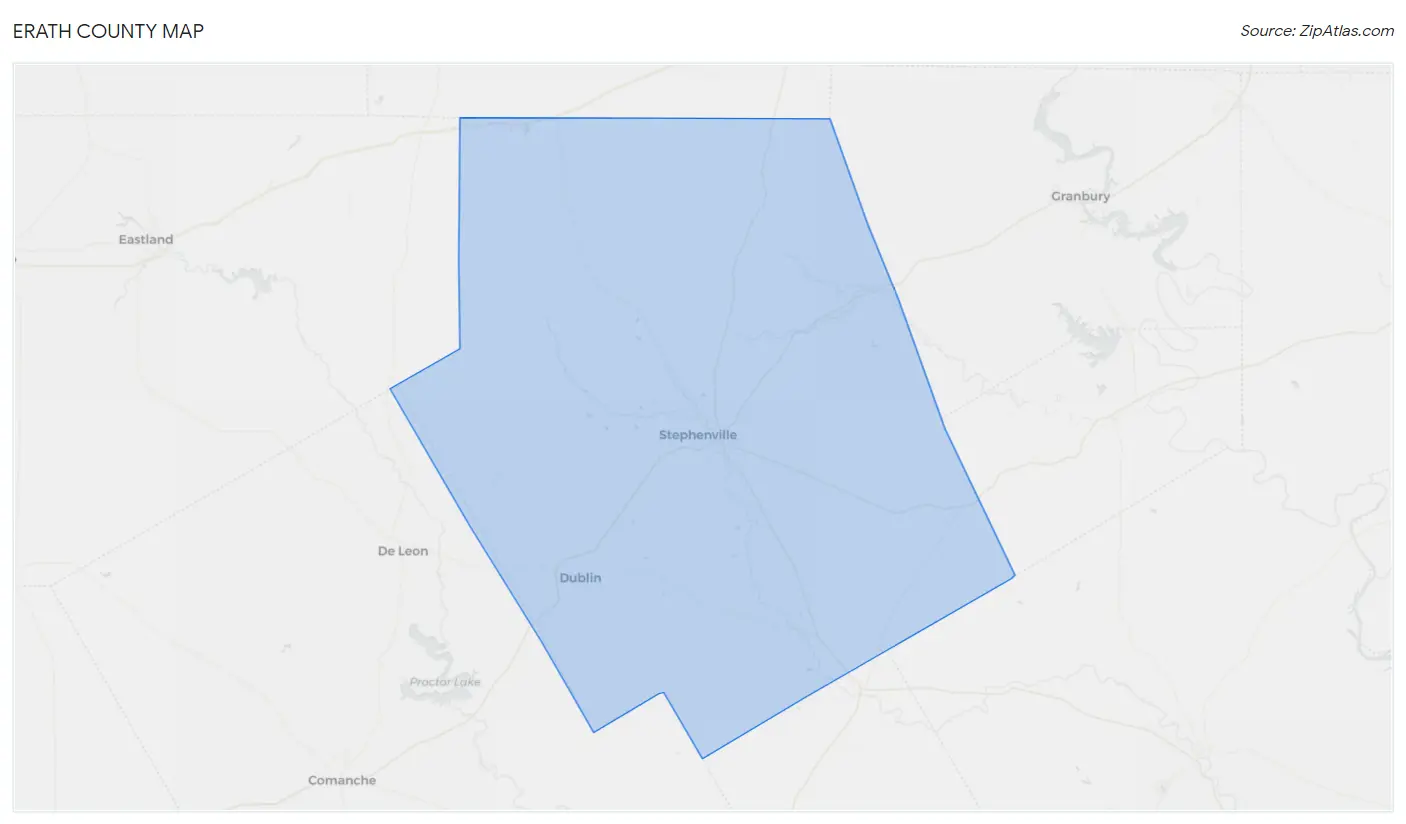Erath County Map