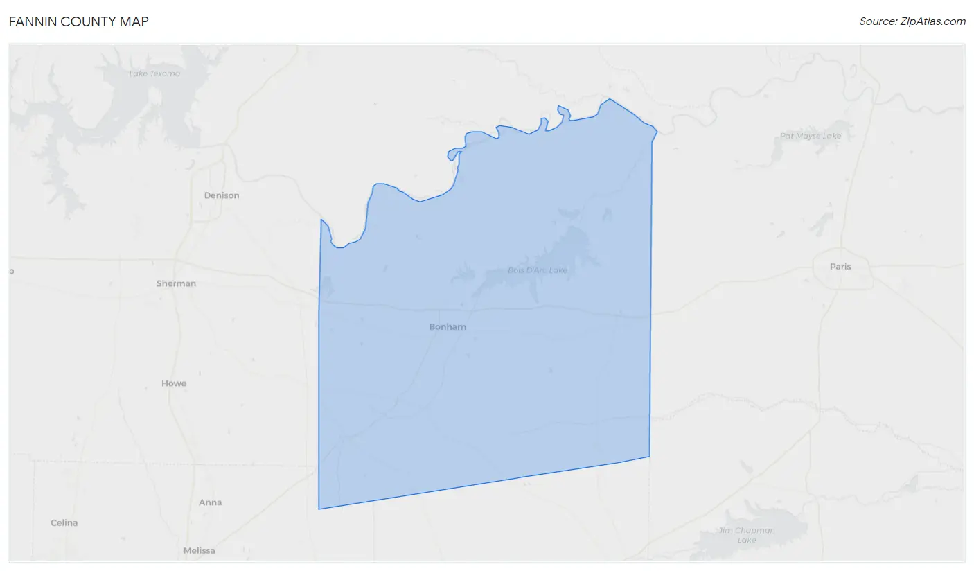Fannin County Map