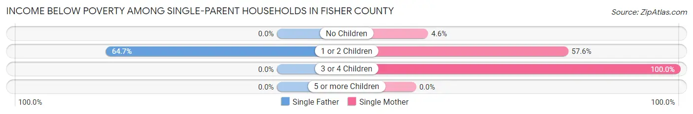 Income Below Poverty Among Single-Parent Households in Fisher County
