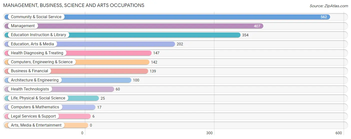 Management, Business, Science and Arts Occupations in Frio County