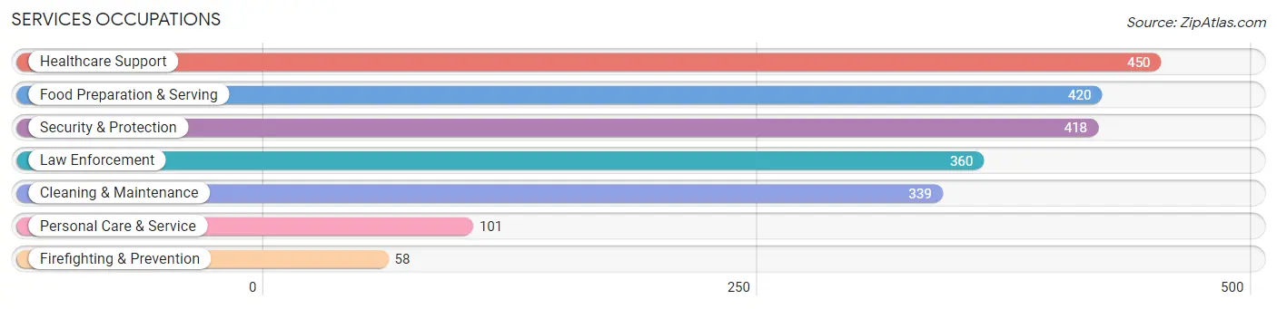 Services Occupations in Frio County