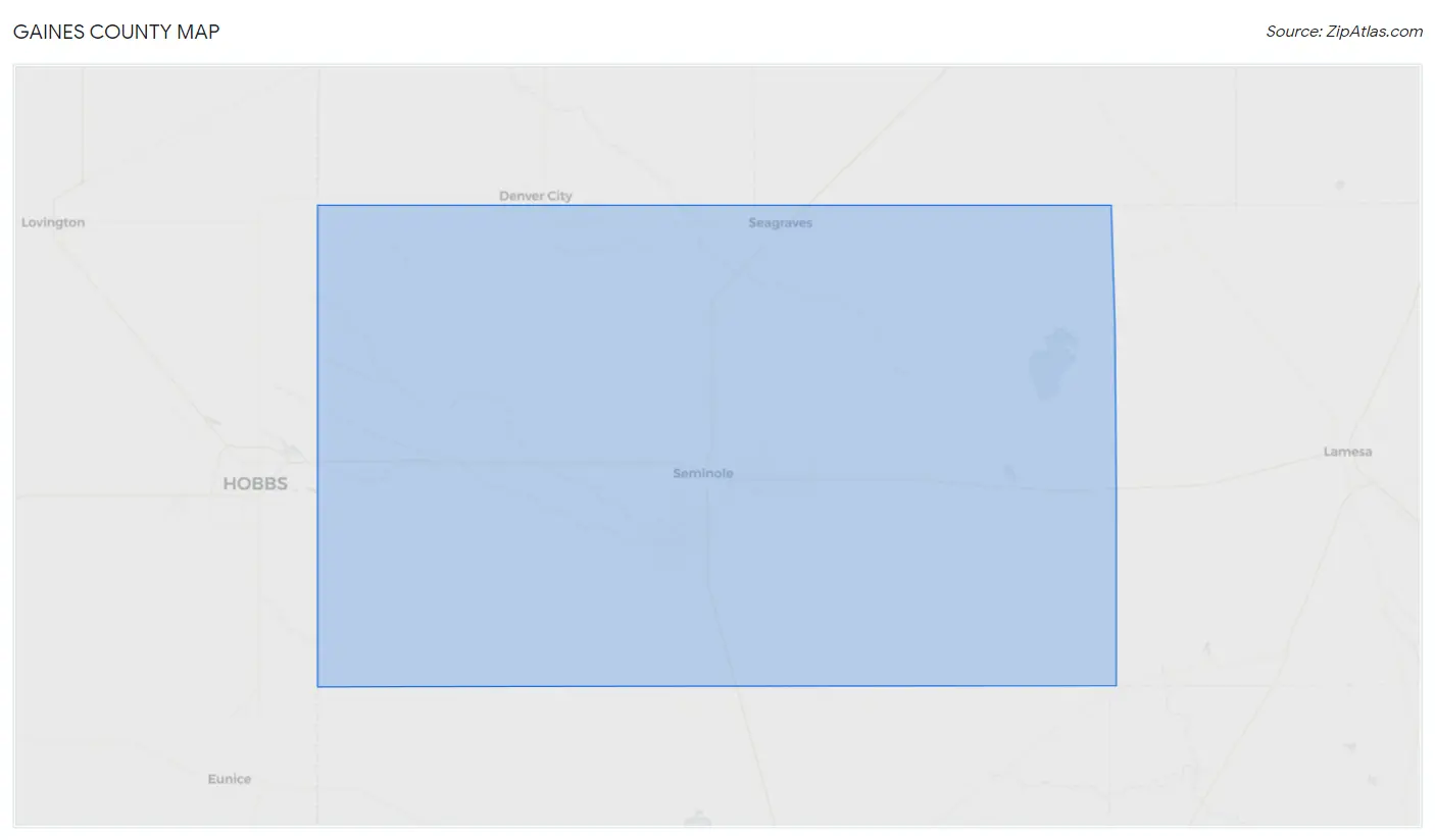 Gaines County Map