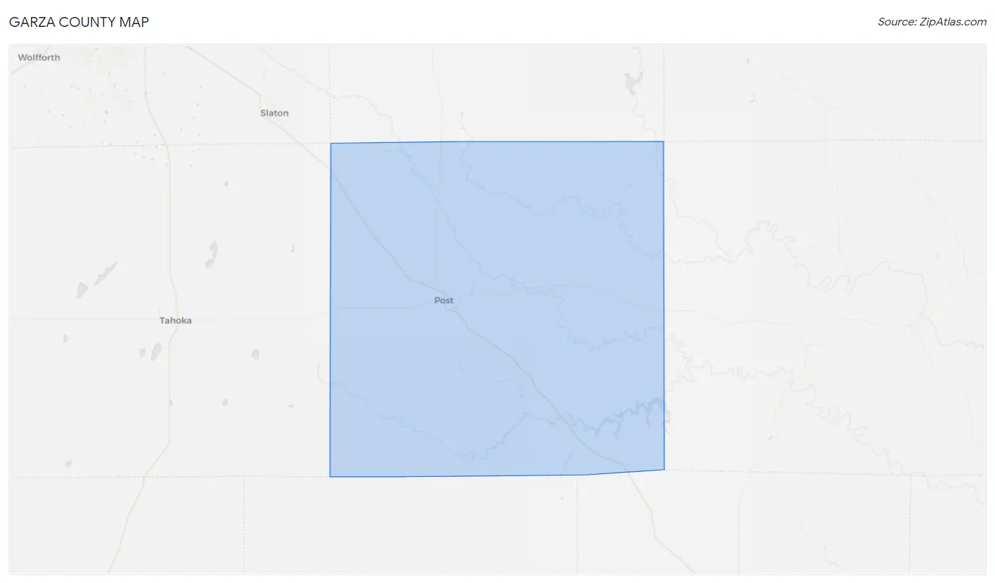 Garza County Map