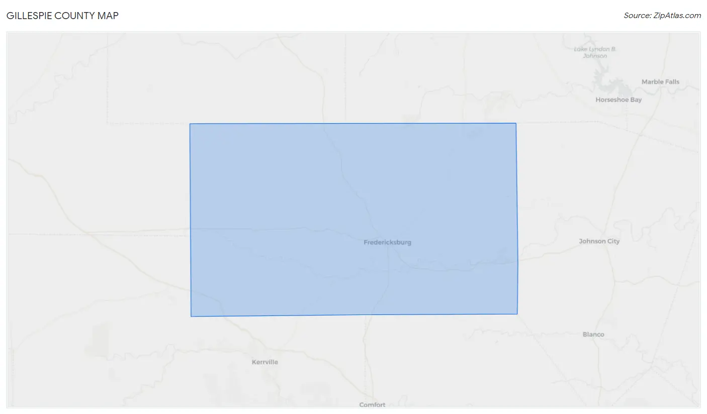 Gillespie County Map