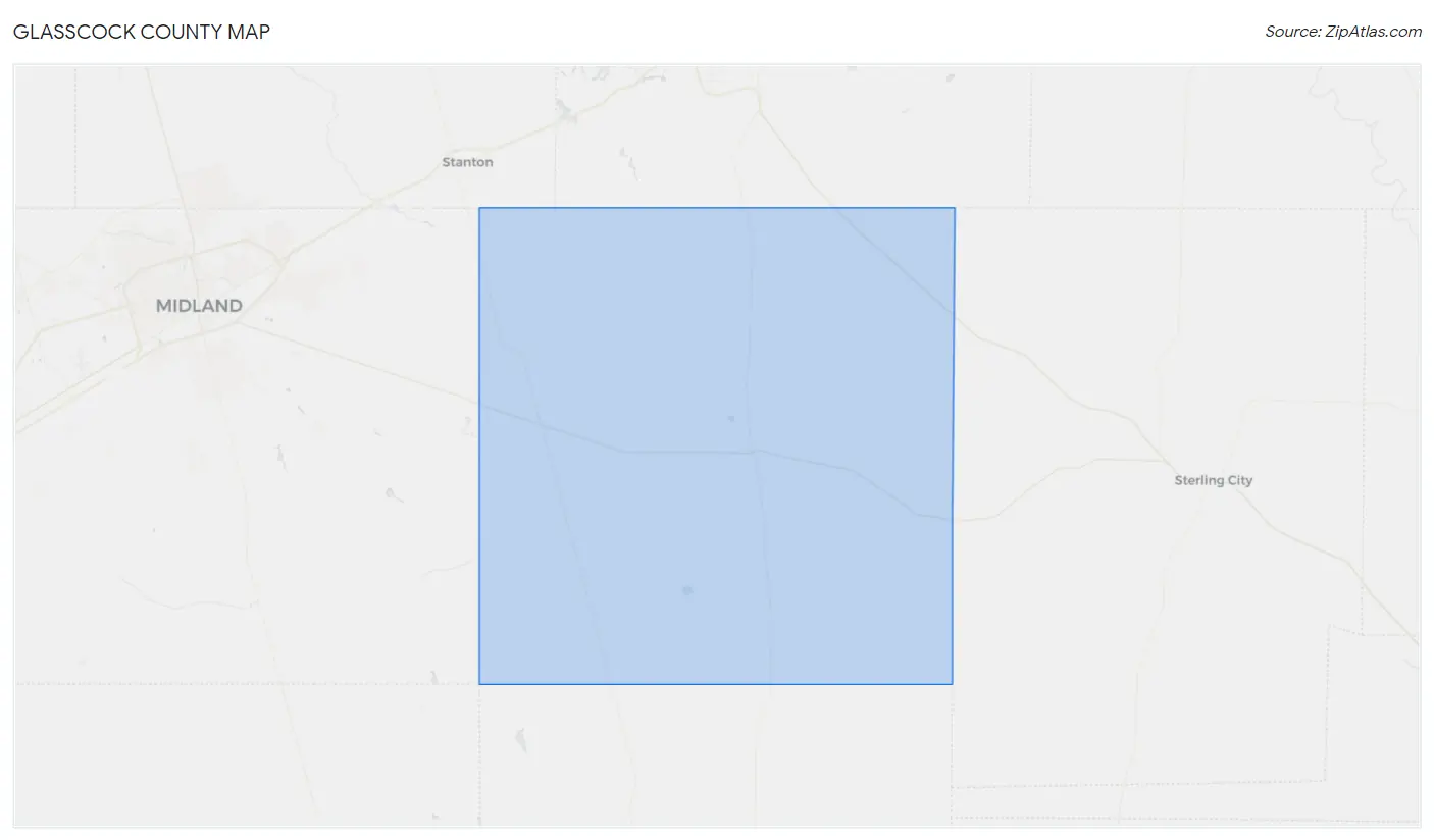 Glasscock County Map