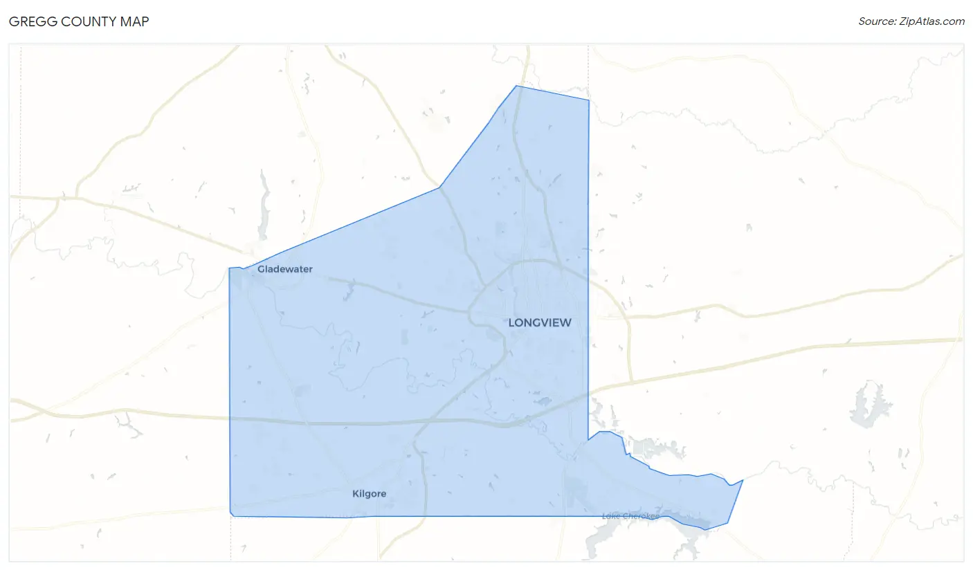 Gregg County Map