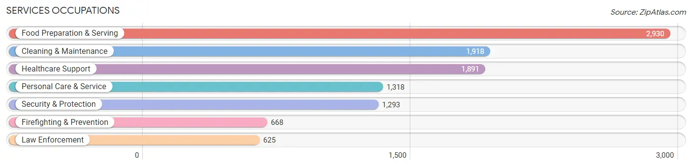 Services Occupations in Gregg County