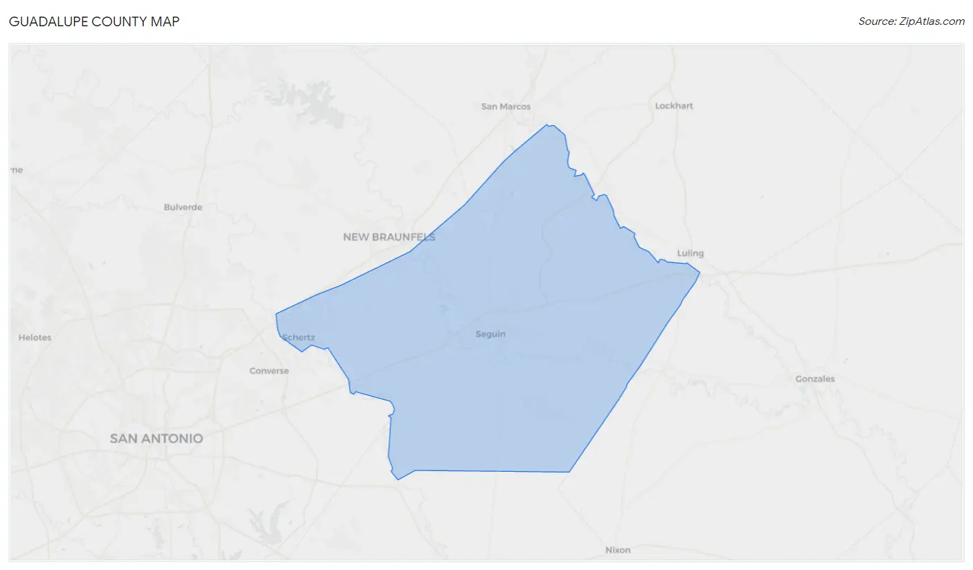 Guadalupe County Map