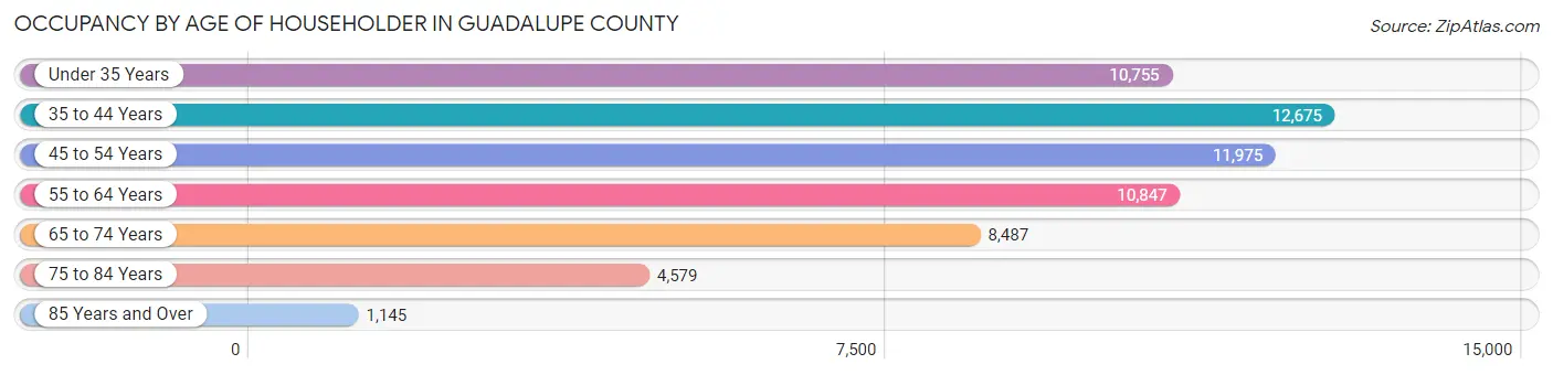 Occupancy by Age of Householder in Guadalupe County