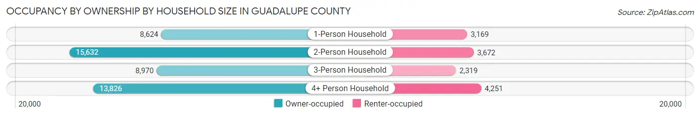 Occupancy by Ownership by Household Size in Guadalupe County