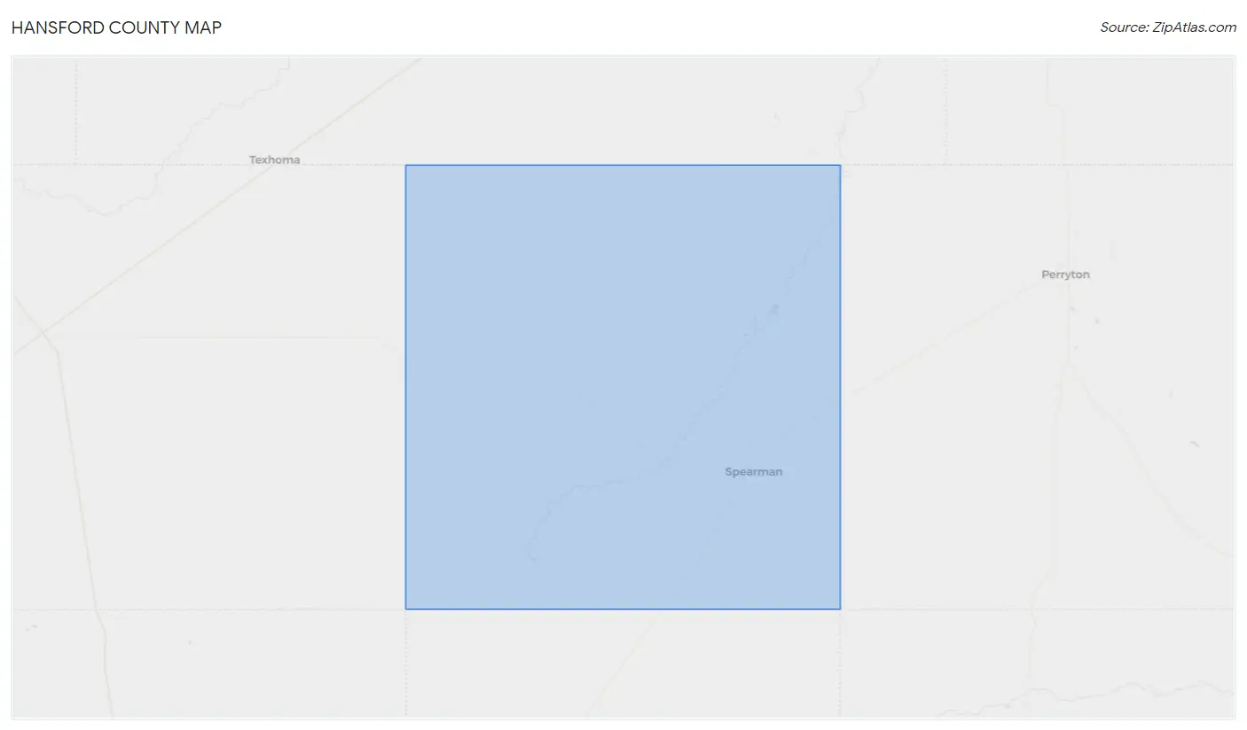 Hansford County Map