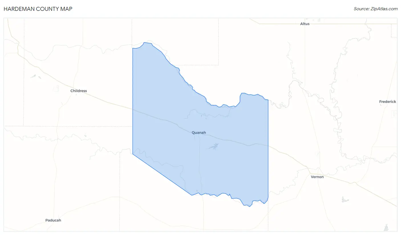 Hardeman County Map