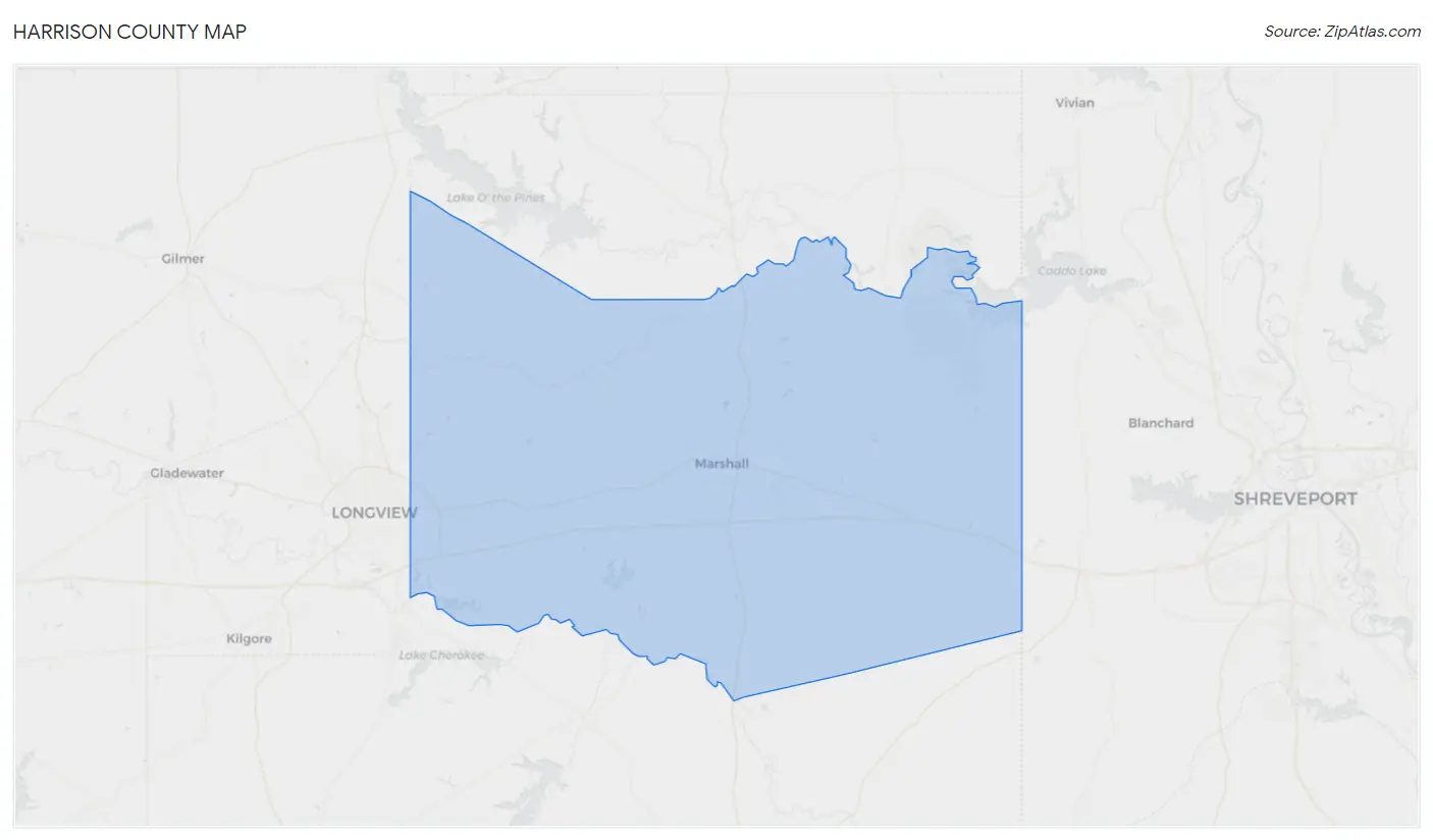 Harrison County Map