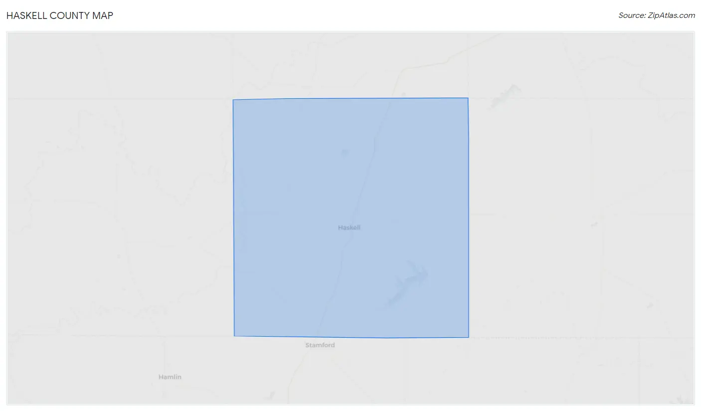 Haskell County Map