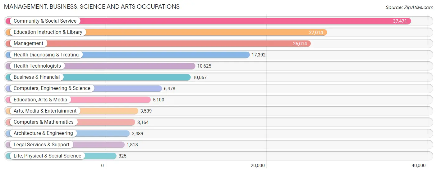 Management, Business, Science and Arts Occupations in Hidalgo County