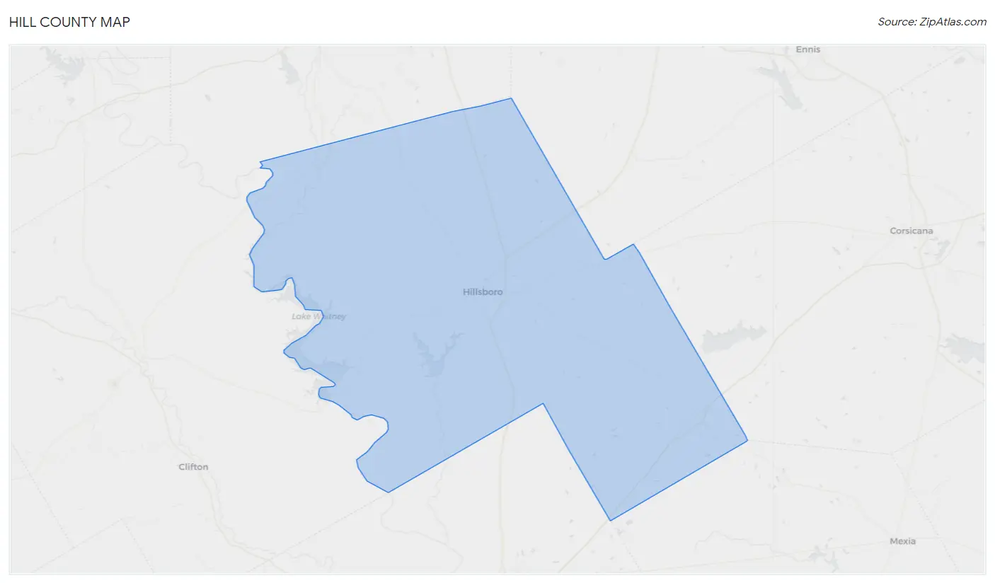 Hill County Map