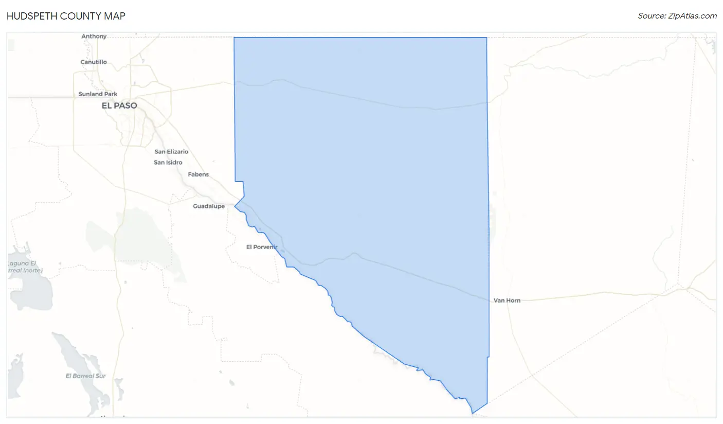 Hudspeth County Map
