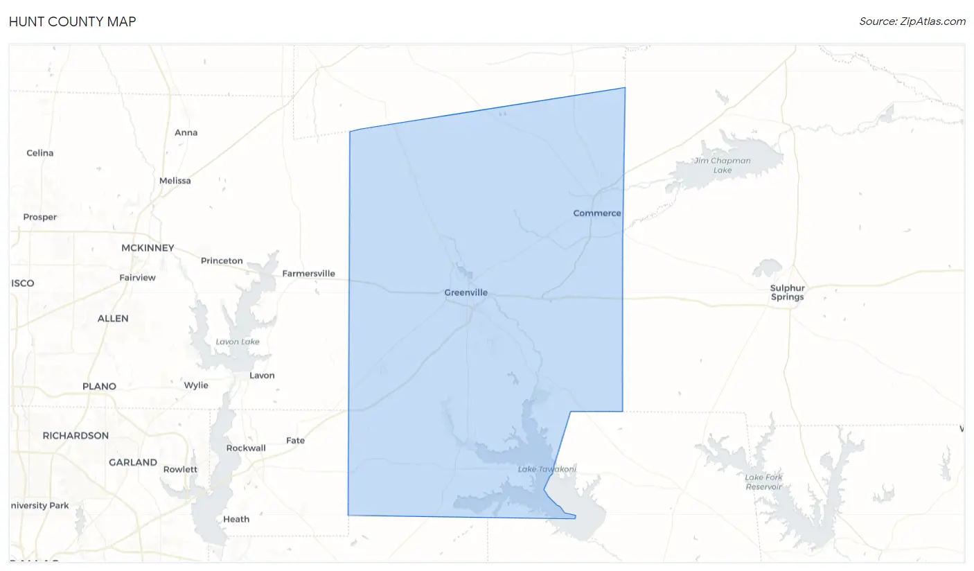 Hunt County Map