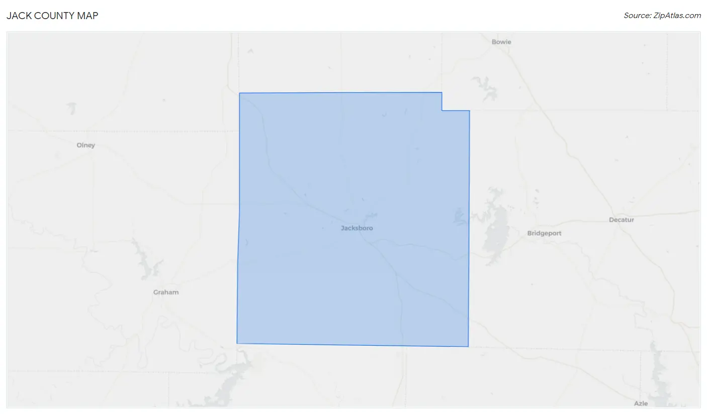 Jack County Map