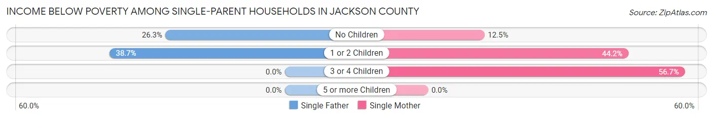 Income Below Poverty Among Single-Parent Households in Jackson County