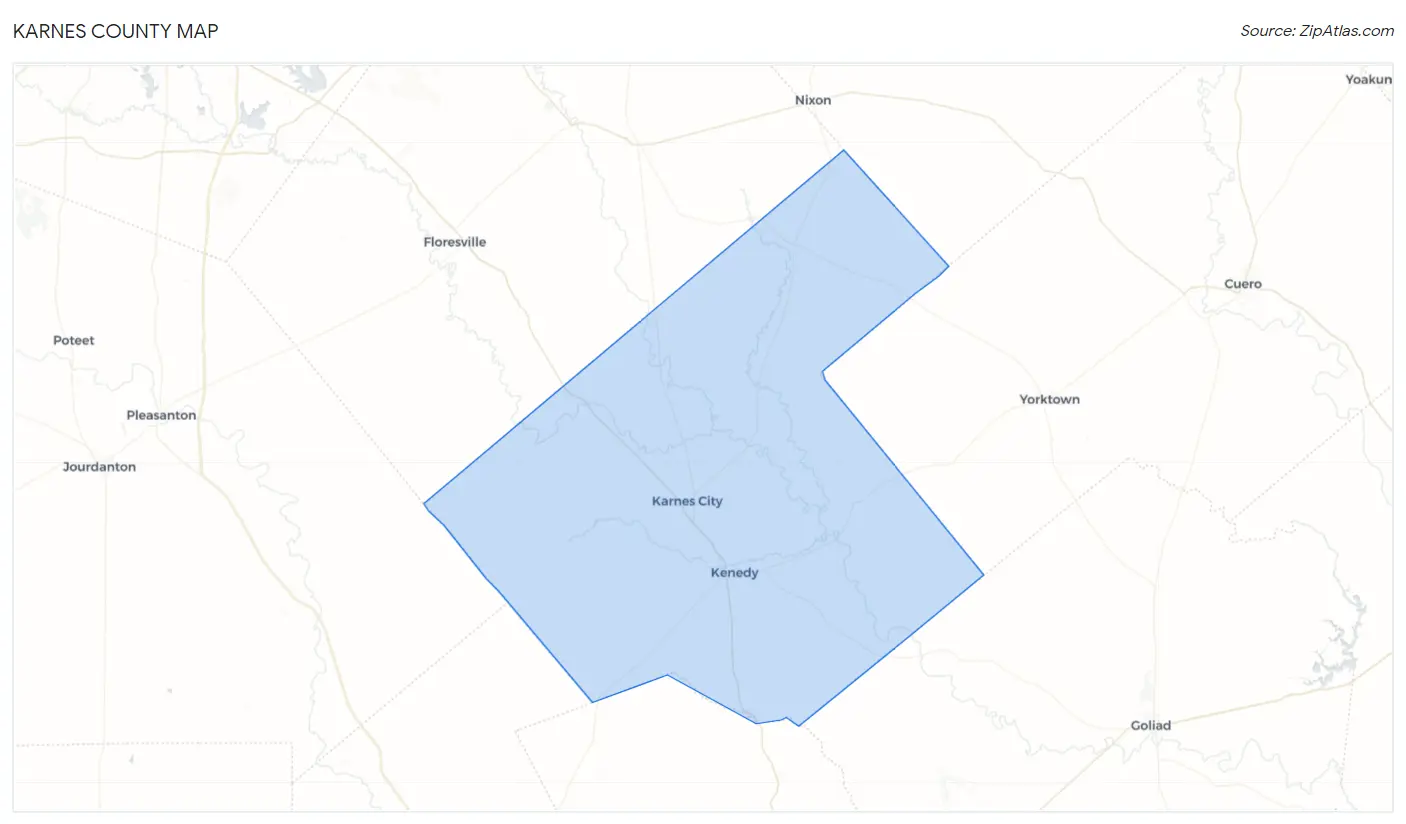 Karnes County Map