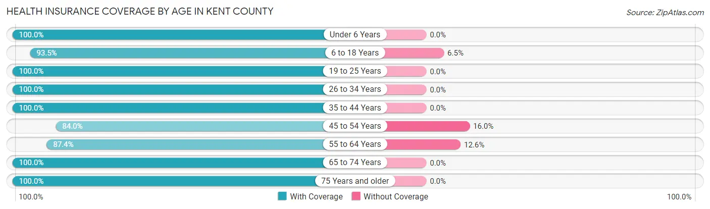 Health Insurance Coverage by Age in Kent County