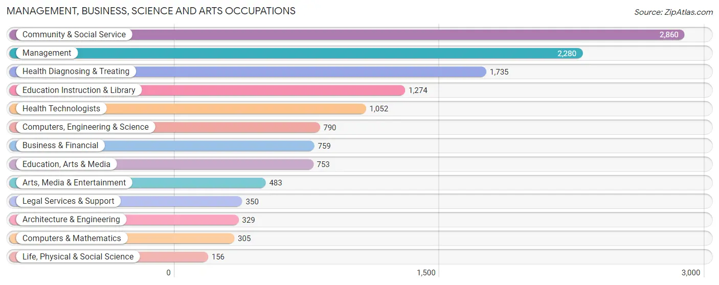 Management, Business, Science and Arts Occupations in Kerr County