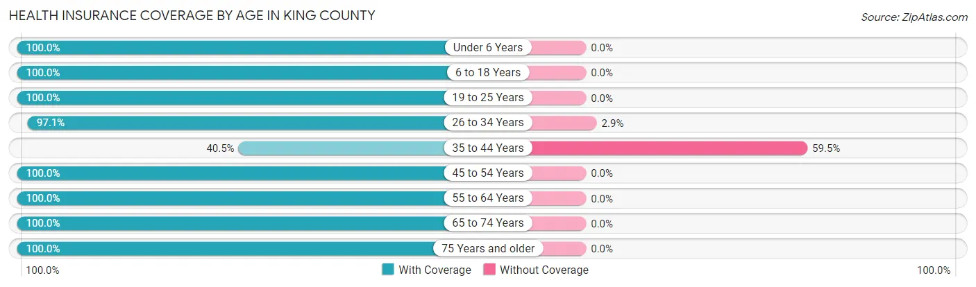 Health Insurance Coverage by Age in King County