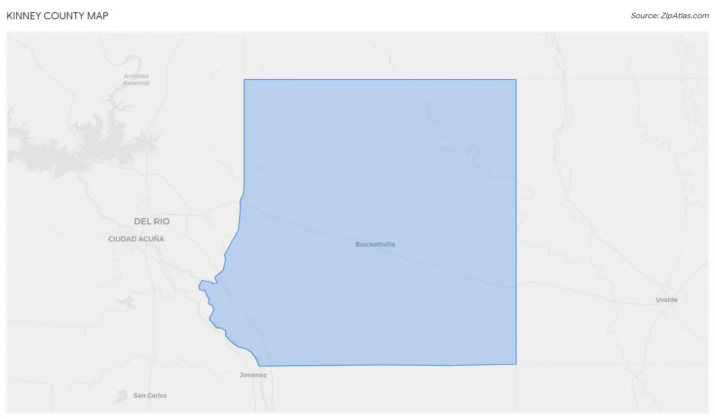 Kinney County Map