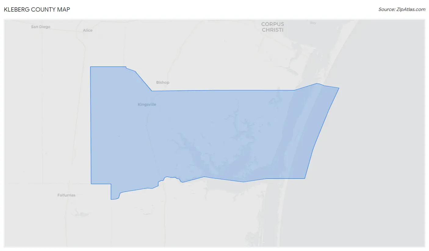 Kleberg County Map