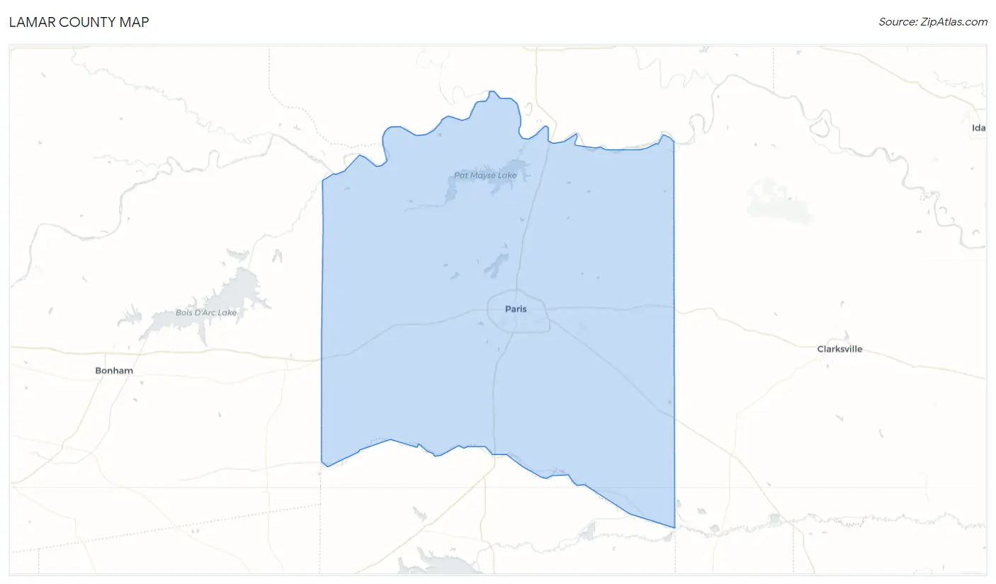 Lamar County Map