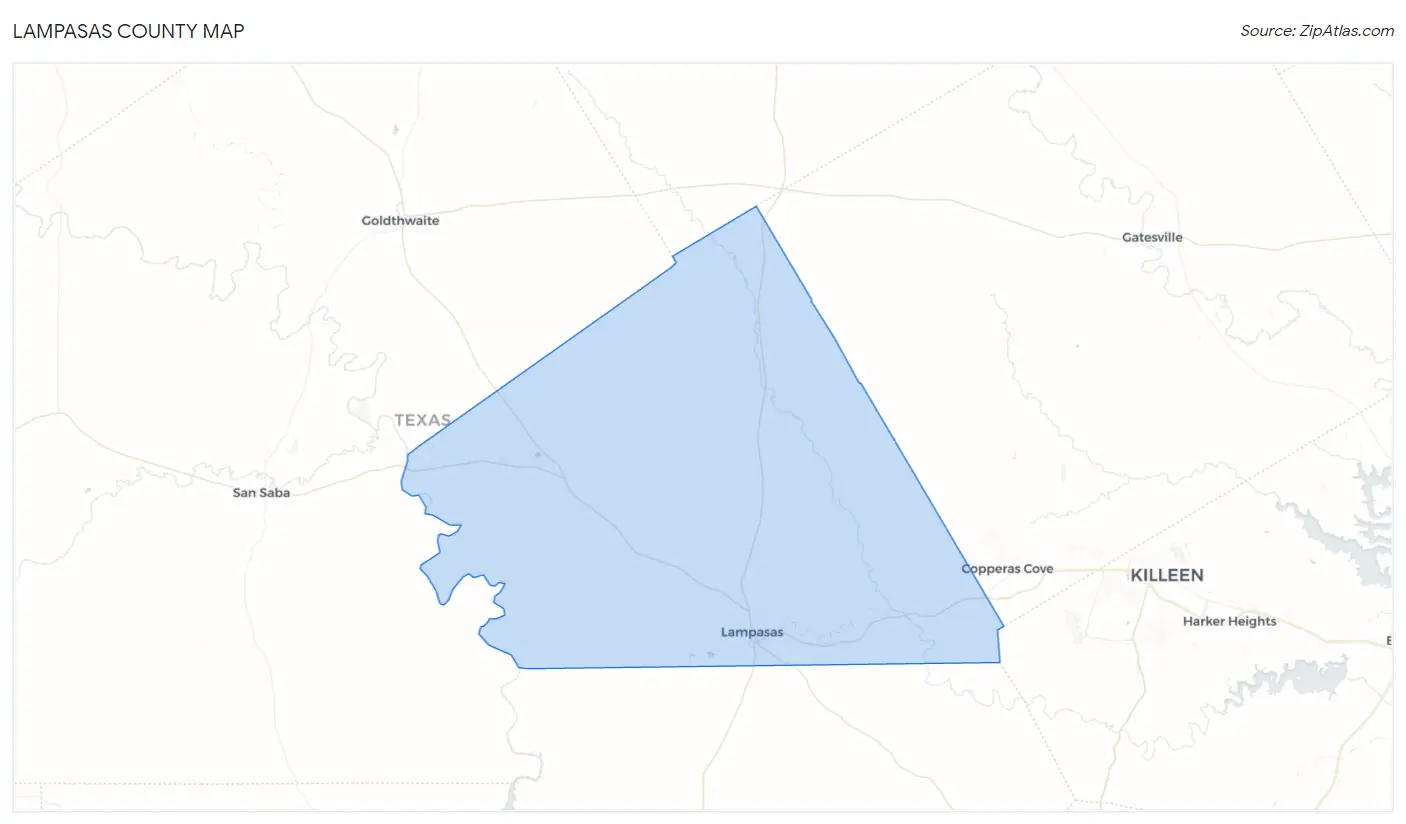 Lampasas County Map