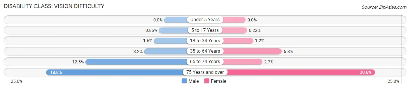 Disability in Lampasas County: <span>Vision Difficulty</span>