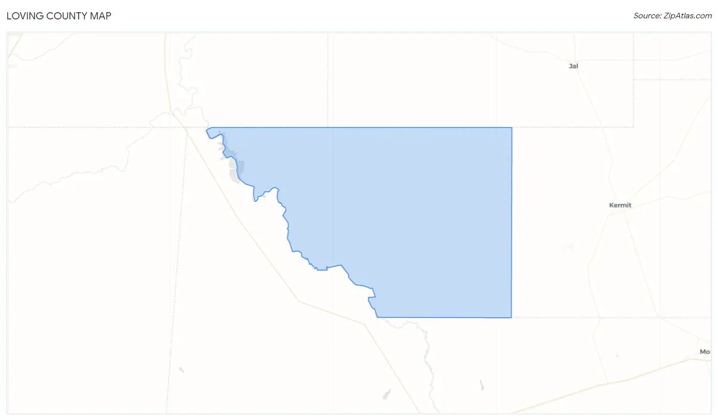Loving County Map